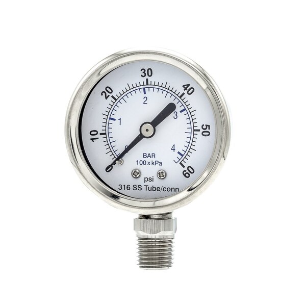 Pic Gauges 1 1/2 in Dial, 1/8 in NPT Male Lower Location, Stainless Steel Case Material PRO-301D-158D-01 - main